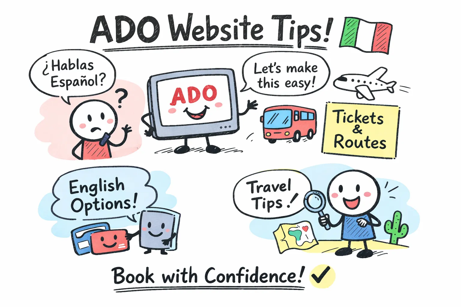 ADO Mexico Website Guide for English Speakers